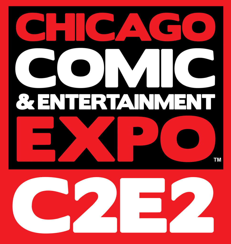 C2E2 Black red and white square logo